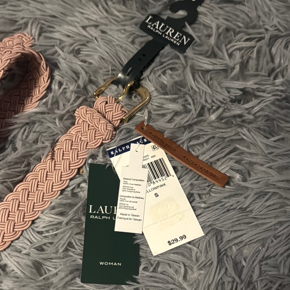 Pink Braided Belt